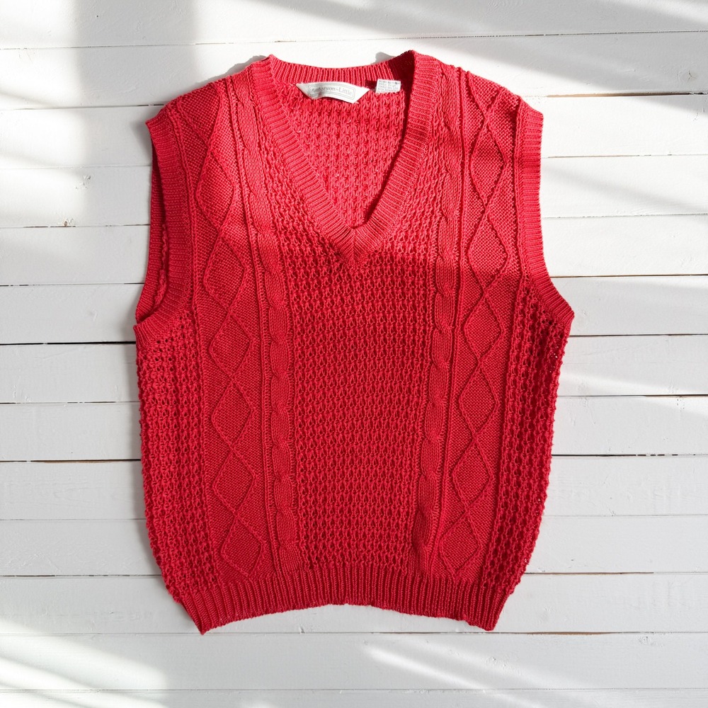 Anderson Little red knit sleeveless sweater vest‎ size L